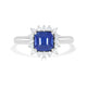 1.31ct Sapphire Ring with 0.27tct Diamonds set in 14K White Gold