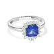 1.31ct Sapphire Ring with 0.27tct Diamonds set in 14K White Gold