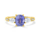 2.08ct Sapphire Rings with 0.71tct diamonds set in 14KT yellow gold