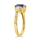 2.08ct Sapphire Rings with 0.71tct diamonds set in 14KT yellow gold