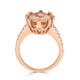 5.34ct Morganite ring with 0.24tct diamonds set in 14K rose gold