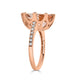 5.34ct Morganite ring with 0.24tct diamonds set in 14K rose gold