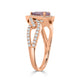 0.96ct Sapphire Rings with 0.53tct diamonds set in 18KT rose gold