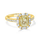 1.49ct Sapphire Rings with 0.55tct diamonds set in 14KT yellow gold