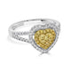 0.66tct Yellow diamond ring set in 14K white gold