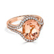 4.27ct Morganite ring with 0.75tct diamonds set in 14K rose gold