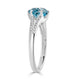 1.57ct Aquamarine ring with 0.11tct diamonds set in 14K white gold