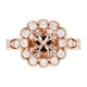 2.23ct Morganite Ring With 0.84tct Diamonds Set In 14K Rose Gold