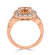 1.95ct Morganite ring with 0.85tct diamonds set in 14K rose gold