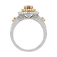 Rare 0.70 Yellow Diamond Ring Complimented By 1Tct Accent Diamonds Set In Two Tone Gold