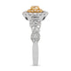 0.19Tct Yellow Diamond Ring With 0.58Tct Diamond 18K Two Tone Infinity Band