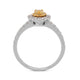 0.18Ct Yellow Diamond Ring With 0.55Tct Diamonds In 18K Two Tone Gold