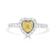 0.11 Yellow Diamond Rings with 0.55tct Diamond set in 18K Two Tone Gold