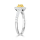 0.11 Yellow Diamond Rings with 0.55tct Diamond set in 18K Two Tone Gold