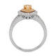 0.50ct Yellow Diamond ring with 0.57tct diamonds set in 18K two tone gold