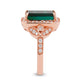 4.36tct Tourmaline ring with 0.43tct diamonds set in 14K rose gold