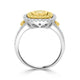 0.77tct Yellow Diamond Ring with 0.75tct Diamonds set in 14K Two Tone Gold