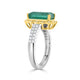 3.87ct Emerald Rings with 0.42tct diamonds set in 14kt two tone gold