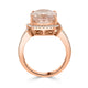 7.02ct Morganite Rings with 0.45tct Diamond set in 14K Rose Gold