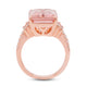 9.35ct Morganite Ring With 0.37Tct Diamonds In 14K Rose Gold