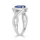 1.13ct Sapphire Ring with 0.34tct Diamond s set in 14K White Gold