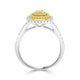 0.11tct Yellow Diamonds Rings With 0.52tct Diamonds Set In 18kt Two Tone Gold