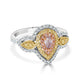 0.62tct  Diamonds ring with 0.13tct diamonds set in 14kt two tone gold