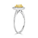 0.22tct Yellow Diamond Ring with 0.34tct Diamonds set in 14K Two Tone gold