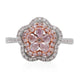 0.38Tct Pink Diamond Ring With 0.38Tct Diamonds  In 18K Two Tone Gold