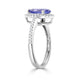 1.91ct Tanzanite Ring with 0.23tct Diamonds set in 14K White Gold