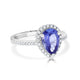 1.91ct Tanzanite Ring with 0.23tct Diamonds set in 14K White Gold