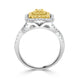 0.15tct Yellow Diamond Ring with 0.75tct Diamonds set in 14K Two Tone gold