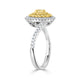 0.21tct Yellow Diamond Ring with 0.53tct Diamonds set in 14K Two Tone gold