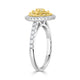 0.16tct Yellow Diamond Ring with 0.73ct Diamonds set in 14K Two Tone gold