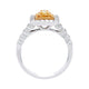 0.10Ct Yellow Diamond Ring With 0.53Tct Diamonds In 18K Two Tone Gold