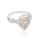 0.09tct Pink Diamond Ring With 0.08tct Diamonds Set In 18kt Two Tone Gold