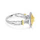 0.12ct Yellow Diamond Ring with 0.88tct Diamonds set in 14K Two Tone Gold