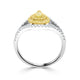 0.23tct Yellow Diamond Ring with 0.63tct Diamonds set in 14K Two Tone gold