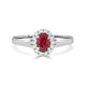 0.81Ct Ruby Ring With 0.14Tct Diamonds Set In 14K Yellow Gold