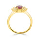 0.72Ct Ruby Ring With 0.18Tct Diamonds Set In 18K Yellow Gold