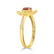 0.72Ct Ruby Ring With 0.18Tct Diamonds Set In 18K Yellow Gold