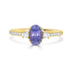 1.23ct Sapphire Rings with 0.25tct diamonds set in 14KT yellow gold