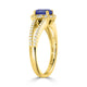 1.46ct sapphire Ring with 0.27tct Diamonds set in 14K Yellow Gold