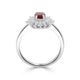 0.19Ct Ruby Ring With 0.19Tct Diamonds Set In 14K White Gold