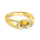 1.30ct Sapphire Rings with 0.11tct diamonds set in 14KT yellow gold