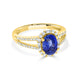 1.81ct Sapphire Ring with 0.36tct Diamonds set in 14K Yellow Gold