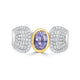 1.19ct Sapphire Rings with 0.53tct diamonds set in 14KT two tone gold