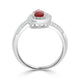 0.77Ct Ruby Ring With 0.27Tct Diamonds Set In 18K White Gold