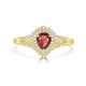 0.58Ct Ruby Ring With 0.23Tct Diamonds Set In 18K Yellow Gold