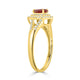 0.58Ct Ruby Ring With 0.23Tct Diamonds Set In 18K Yellow Gold